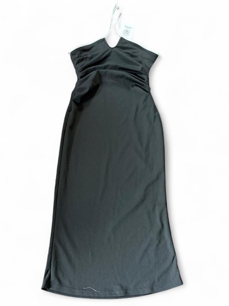 Cider Black Maxi Dress With White Bow Detail Bnwt Size Small By Vintage Y2k — image 4 of 7